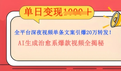 全平台深夜文案新风口：DeepSeek生成百万播放量金句，治愈系内容涨粉速度快4倍-东方学社-专注互联网创业,知识付费,副业轻创