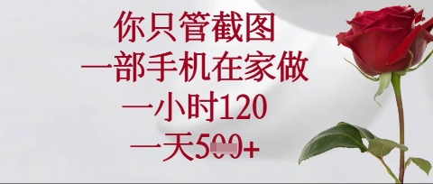 你只管截图，一部手机在家操作，一小时120.一天5张【揭秘】-东方学社-专注互联网创业,知识付费,副业轻创